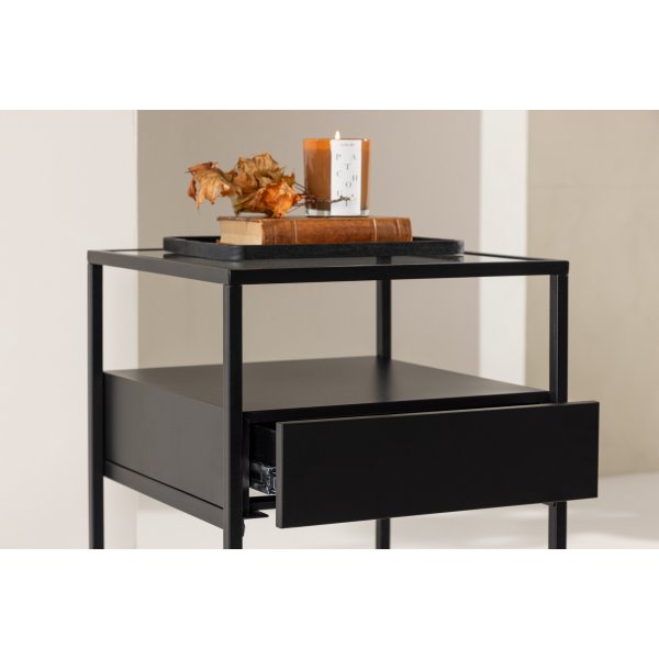 Table d\\\'appoint Fortaleza 40 x 40 cm - Noir