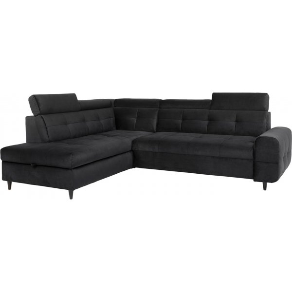 Matras hoekslaapbank met open eind links - Zwart Matras hoekslaapbank met open eind links - Zwart