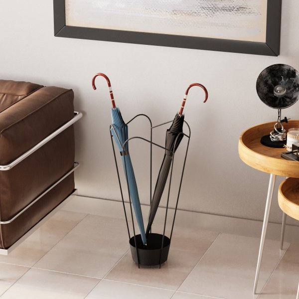 Porte-parapluie Plato 16 - Noir