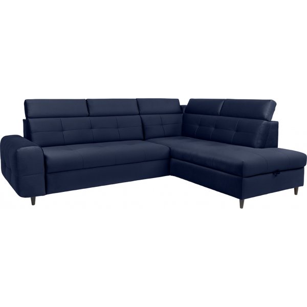 Matras hrnbddsoffa med ppet avslut hger - Bl