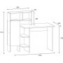 Buggy skrivbord 135,9x60 cm - Antracit/ek