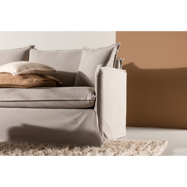 Nova 3-sits soffa - Brunt linne Nova 3-sits soffa - Brunt linne