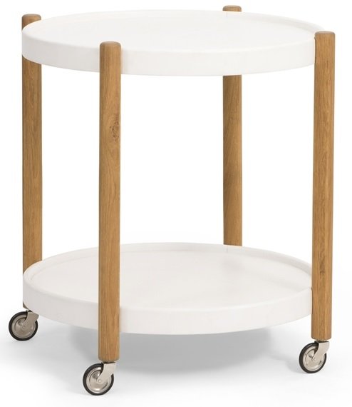 Sammy runt soffbord Ø60 cm - Vit/Ek Sammy runt soffbord Ø60 cm - Vit/Ek