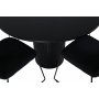 Bianca Matgrupp runt svart matbord med 4 st Muce svart stolar Bianca Matgrupp runt svart matbord med 4 st Muce svart stolar