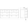 Space byr med 8 ldor - Ek/vit
