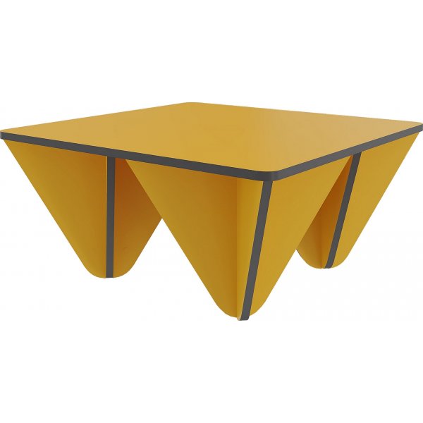 Diamant soffbord 80 x 80 cm - Senapsgul/antracit