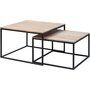 Melissa satsbord 75x75 | 65x65 cm - Tr/svart