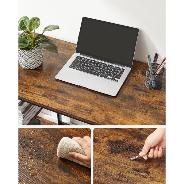 Bureau Osman 120 x 60 cm - Marron/noir Bureau Osman 120 x 60 cm - Marron/noir