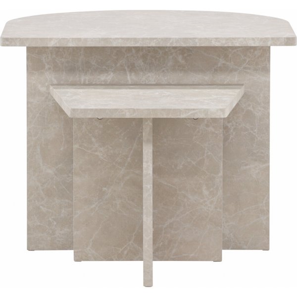 Sala salontafel 40/60 x 40/60 cm - Beige marmerlook Sala salontafel 40/60 x 40/60 cm - Beige marmerlook