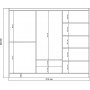 Inci garderob 210 x 50 x 182 cm - Vit