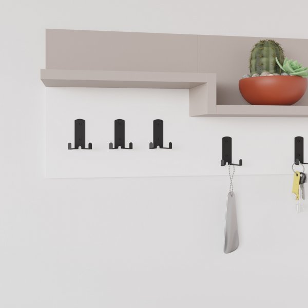 Cintre Harmon - Moka clair/blanc