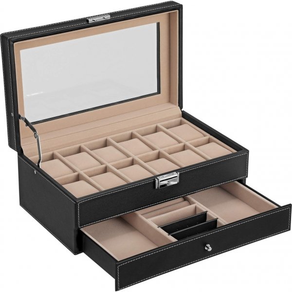 Karbis klocklda - Svart/beige