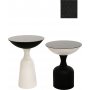 Chalice sidobord 46 cm - Svart/vit