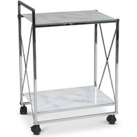 Serveringsvagn Paladium - Krom / Vitt marmorglas Serveringsvagn Paladium - Krom / Vitt marmorglas