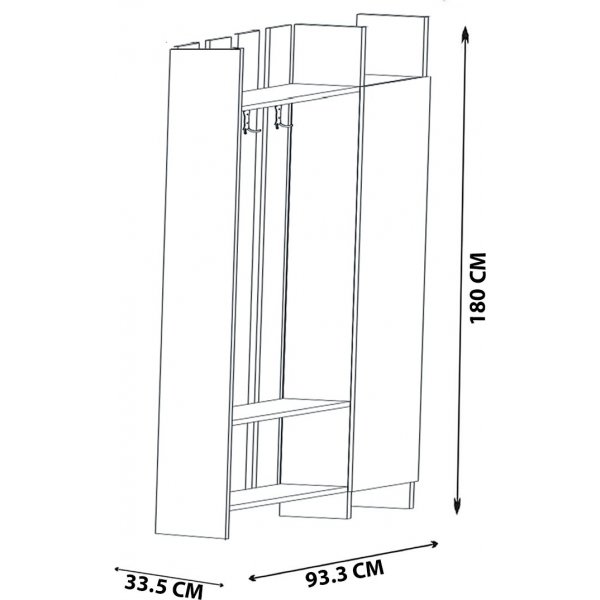 Mobilier d\\\'entrée Pro - Blanc/anthracite Mobilier d\\\'entrée Pro - Blanc/anthracite