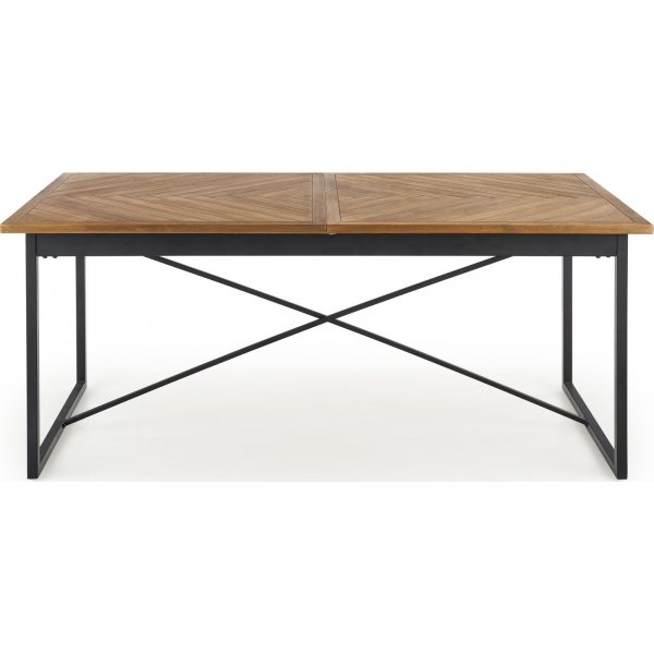 Table  manger extensible Santos 90x180-240 cm - Nid d'abeille/noir