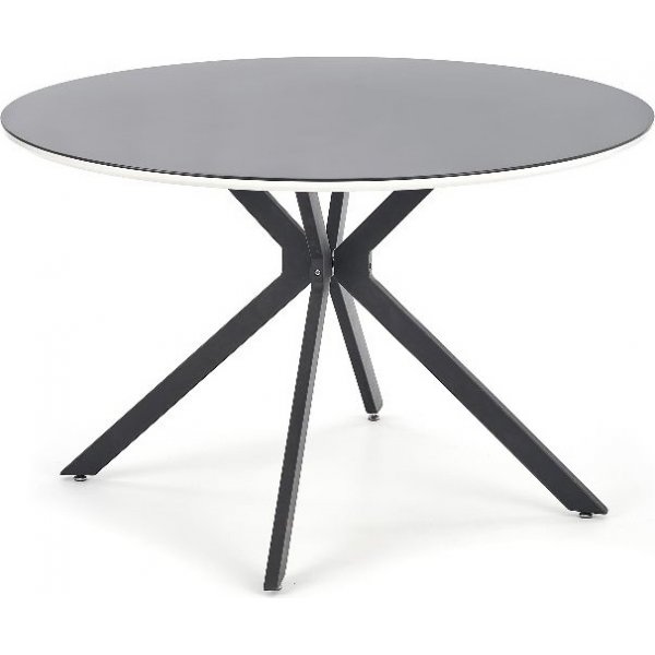Ripley runt matbord (120 cm) - Svart/vit