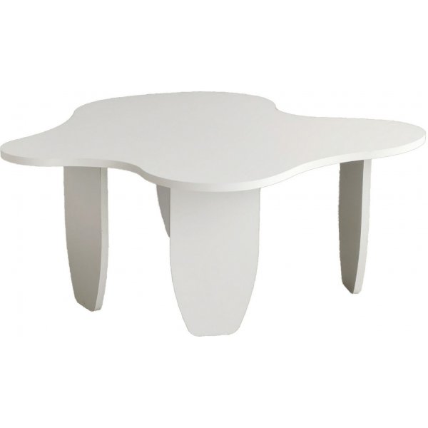 Table basse Maldives 100 x 100 cm - Blanc