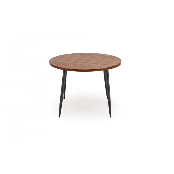 Dana matbord 105 cm i valnt med 4st Alfred matstol i beige sammet och valnt ben