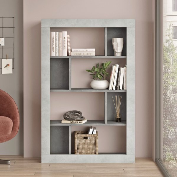 Luvio bokhylla 22 - Silver/antracit