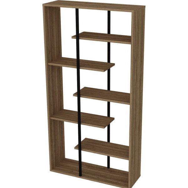 Presto bokhylla - Valnt/svart