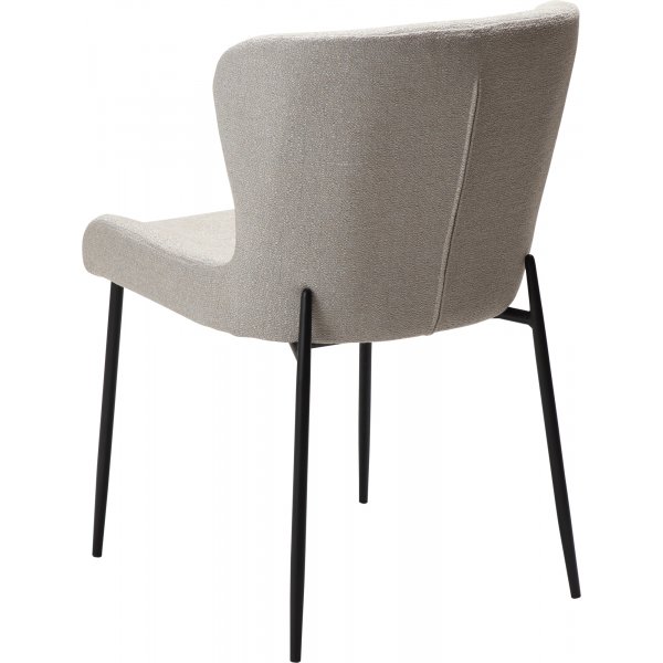 Chaise de salle  manger Glam - Cachemire boucle/noir