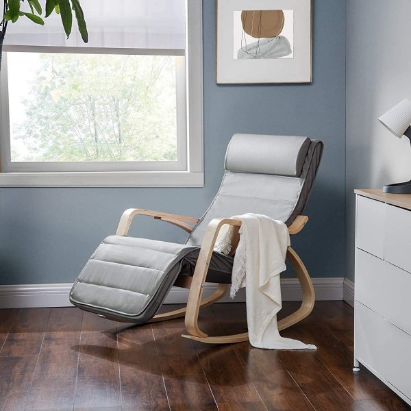 Chaise berçante Ubbe - Gris Chaise berçante Ubbe - Gris