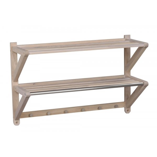 Confect hatthylla 80x52 - Whitewash/silver