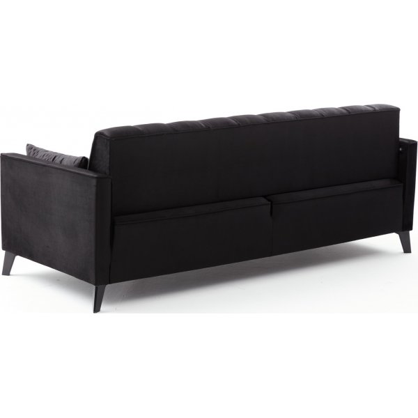 3-sits bäddsoffa - Svart 3-sits bäddsoffa - Svart