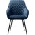 Florida Fauteuil in blauw fluweel