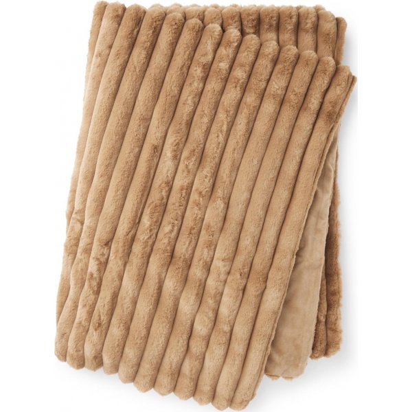 Plaid rayé Cognac - 120 x 180 cm Plaid rayé Cognac - 120 x 180 cm