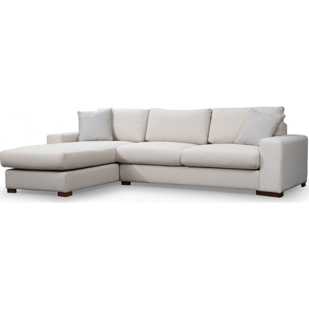 Long divansoffa vänster - Beige - Soffor med divan, Divansoffor, Soffor