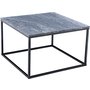 Accent soffbord 75 - Gr marmor / Svart underrede