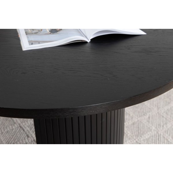 Eettafel 200x90 cm zwart gebeitst - Bianca Eettafel 200x90 cm zwart gebeitst - Bianca