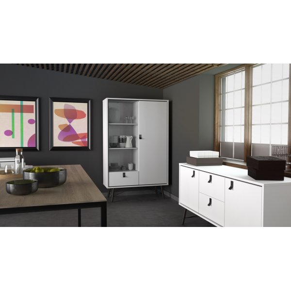 Ry vitrinskåp - Vit Ry vitrinskåp - Vit