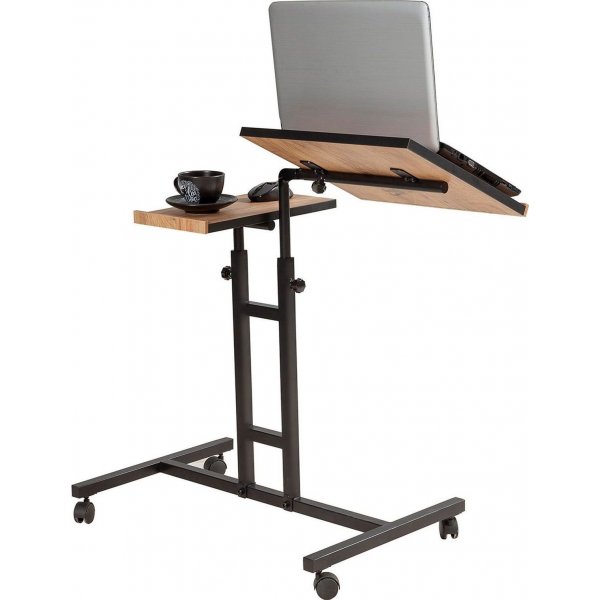 Glen laptopbord 67x45,5 cm - Furu/svart (på hjul) Glen laptopbord 67x45,5 cm - Furu/svart (på hjul)