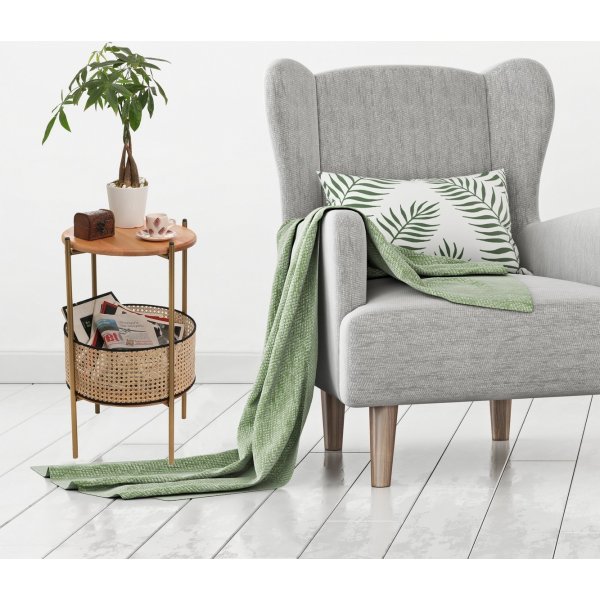 Pergo sidobord med korg Ø40 cm - Ek Pergo sidobord med korg Ø40 cm - Ek