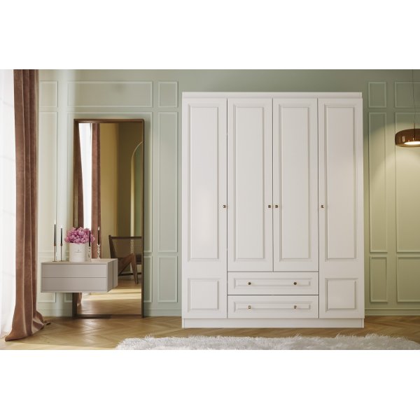 Inci garderob 140 x 50 x 182 cm - Vit Inci garderob 140 x 50 x 182 cm - Vit