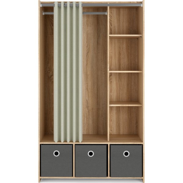 Lola garderob - Ek/beige/gr