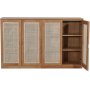 Level sideboard i oljad ek med drrar i rotting 140 cm