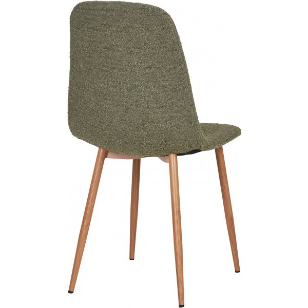 Chaise de salle à manger Stockholm - Bouclé vert foncé Chaise de salle à manger Stockholm - Bouclé vert foncé