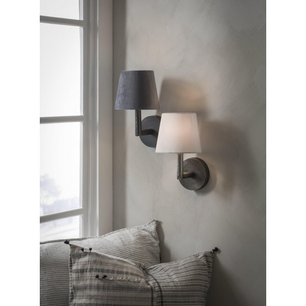 Columbus wandlamp - Rustiek zwart - 22 cm