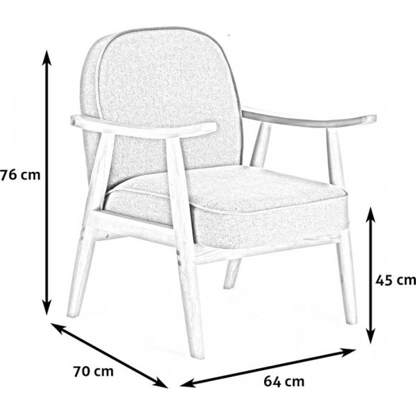 Griffin fåtölj - Grå (Tyg) Griffin fåtölj - Grå (Tyg)