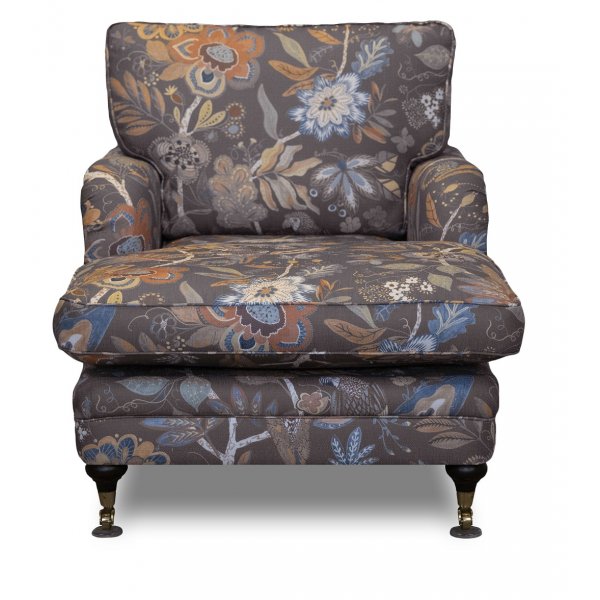 Fauteuil divan Howard Spirit en tissu fleuri - Eden Parrot Marron Fauteuil divan Howard Spirit en tissu fleuri - Eden Parrot Marron