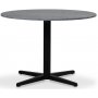 SOHO matbord 105 cm - Matt svart kryssfot / Gr marmor
