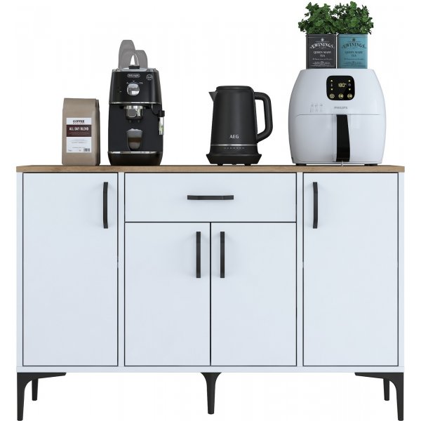 Buffet Jericho 136 - Blanc/noyer