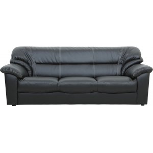 Soffa 3-sits svart konstläder - Dominic Soffa 3-sits svart konstläder - Dominic