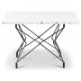 Terrazzo soffbord 75x75cm - Cosmos Terrazzo & underrede Star svart