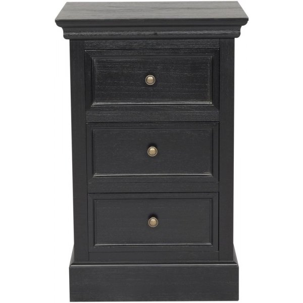 Sngbord Bristol i svart - 70 cm hg + Flckborttagare fr mbler