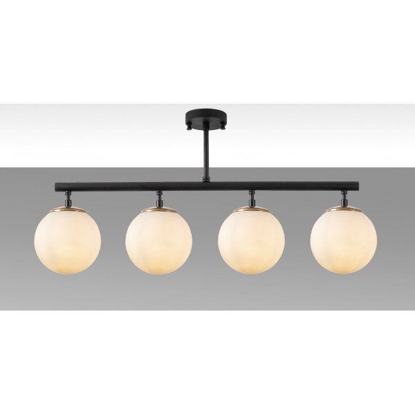 Fasett taklampa 10426 - Svart/guld/vit Fasett taklampa 10426 - Svart/guld/vit